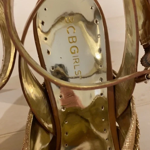 BCBGirls Metallic Gold Sandal - Picture 4 of 7
